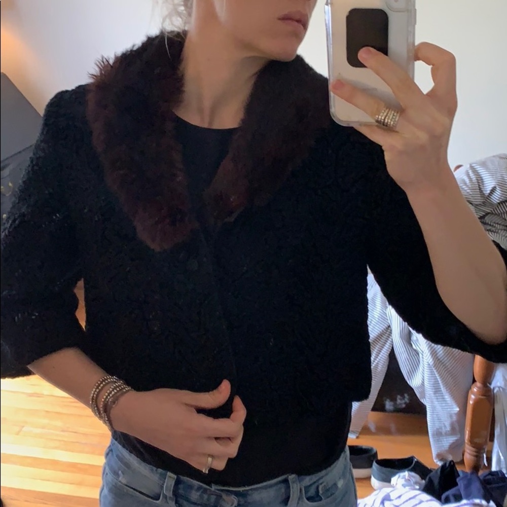Fur collar jacket vintage